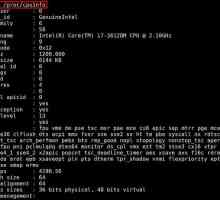 Характеристики процесора в linux